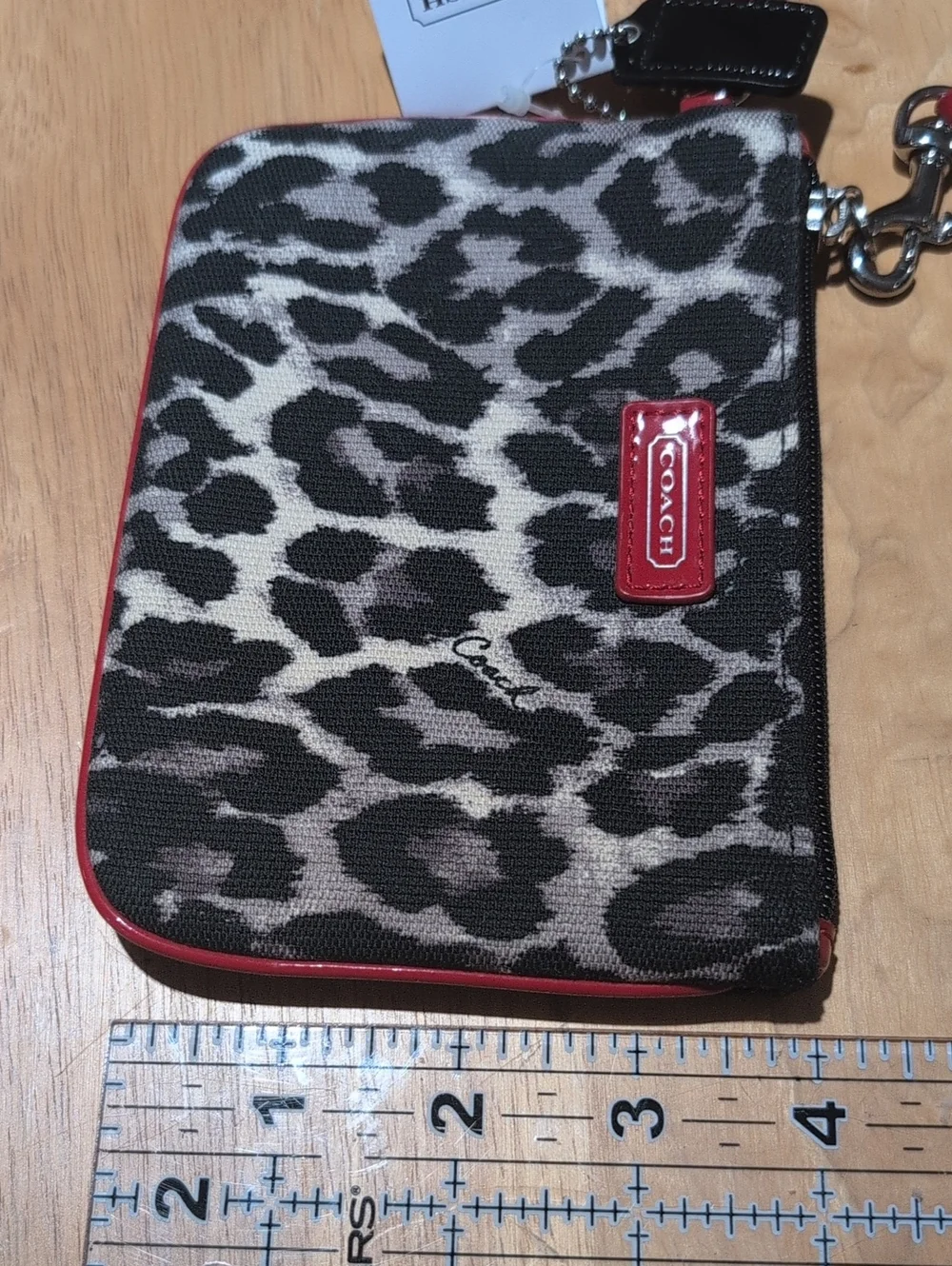 Coach Park Ocelot Wristlet w/Flaw *Please Read